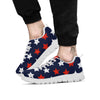 USA Star Blue And Red Print Pattern White Sneaker-grizzshop