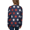 USA Star Blue And Red Print Pattern Women's Sweatshirt-grizzshop