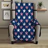 USA Star Fourth of July Print Pattern Armchair Protector-grizzshop