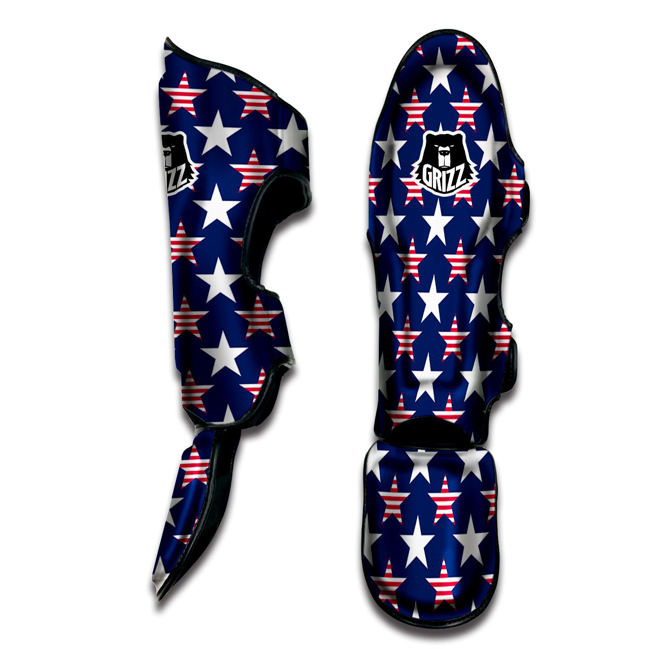 USA Star Fourth of July Print Pattern Muay Thai Shin Guards-grizzshop