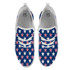 USA Star Fourth of July Print Pattern White Athletic Shoes-grizzshop