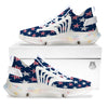 USA Star Fourth of July Print Pattern White Gym Shoes-grizzshop