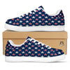 USA Star Fourth of July Print Pattern White Low Top Sneakers-grizzshop