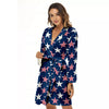 USA Star Fourth of July Print Pattern Women's Robe-grizzshop