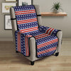 USA Star Red Striped Print Pattern Armchair Protector-grizzshop