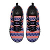 USA Star Red Striped Print Pattern Black Sneaker-grizzshop