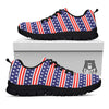 USA Star Red Striped Print Pattern Black Sneaker-grizzshop