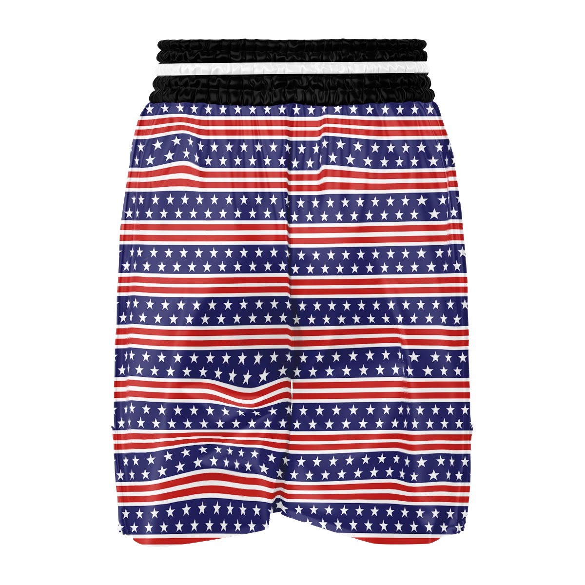 USA Star Red Striped Print Pattern Boxing Shorts-grizzshop