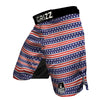 USA Star Red Striped Print Pattern MMA Shorts-grizzshop