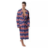 USA Star Red Striped Print Pattern Men's Robe-grizzshop