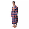 USA Star Red Striped Print Pattern Men's Robe-grizzshop