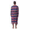 USA Star Red Striped Print Pattern Men's Robe-grizzshop