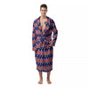 USA Star Red Striped Print Pattern Men's Robe-grizzshop