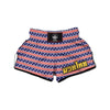 USA Star Red Striped Print Pattern Muay Thai Boxing Shorts-grizzshop