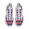 USA Star Red Striped Print Pattern White Gym Shoes-grizzshop