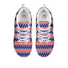 USA Star Red Striped Print Pattern White Sneaker-grizzshop