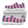 USA Star Red Striped Print Pattern White Sneaker-grizzshop