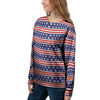 USA Star Red Striped Print Pattern Women's Sweatshirt-grizzshop