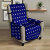 USA Star White And Blue Print Pattern Armchair Protector-grizzshop