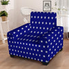 USA Star White And Blue Print Pattern Armchair Slipcover-grizzshop