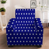 USA Star White And Blue Print Pattern Armchair Slipcover-grizzshop