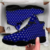 USA Star White And Blue Print Pattern Black Basketball Shoes-grizzshop