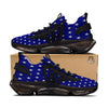 USA Star White And Blue Print Pattern Black Gym Shoes-grizzshop