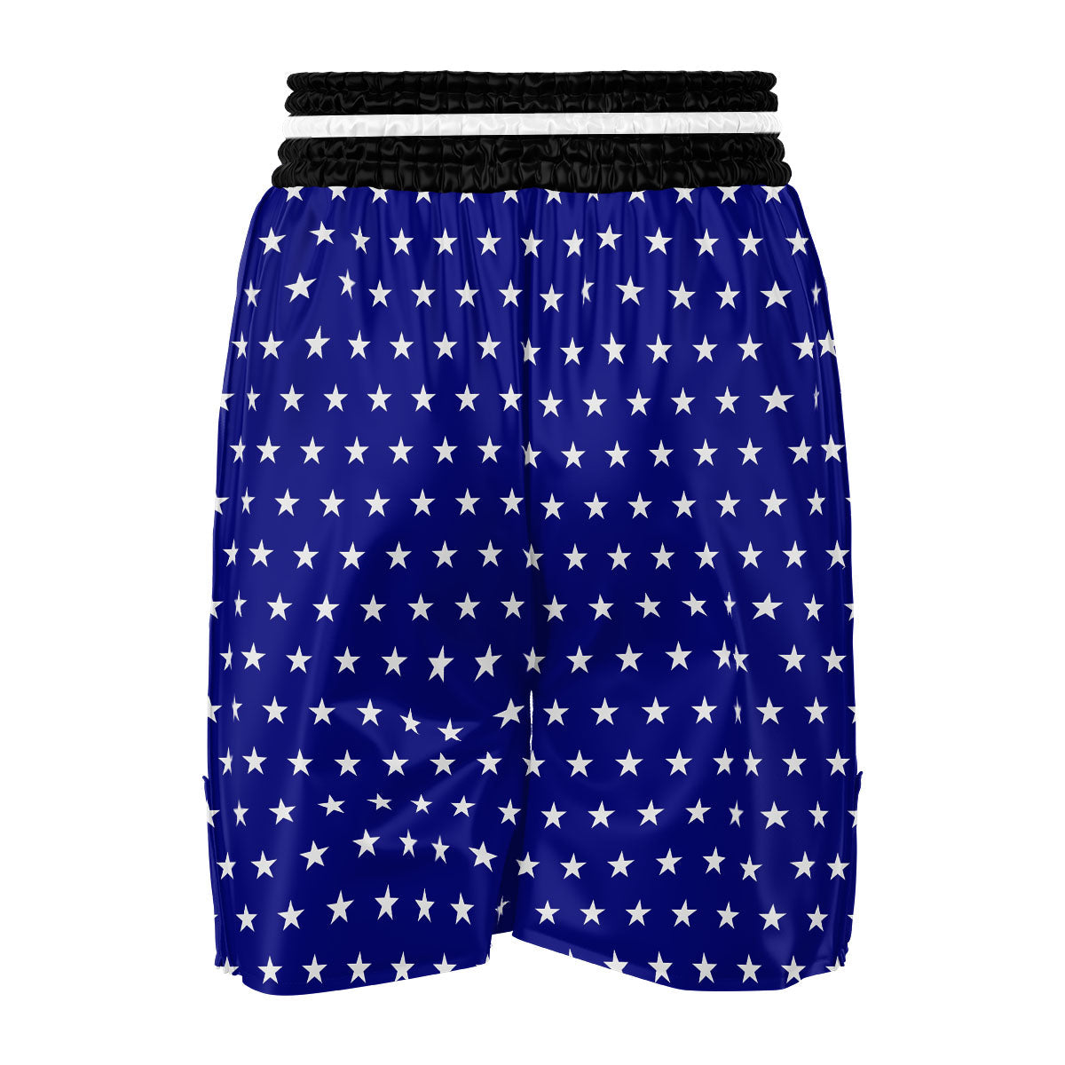 USA Star White And Blue Print Pattern Boxing Shorts-grizzshop