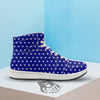 USA Star White And Blue Print Pattern High Top Sneakers-grizzshop