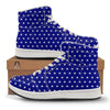 USA Star White And Blue Print Pattern High Top Sneakers-grizzshop