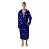 USA Star White And Blue Print Pattern Men's Robe-grizzshop