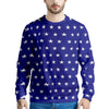 USA Star White And Blue Print Pattern Men's Sweatshirt-grizzshop