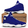 USA Star White And Blue Print Pattern White Basketball Shoes-grizzshop