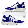 USA Star White And Blue Print Pattern White Gym Shoes-grizzshop