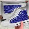 USA Star White And Blue Print Pattern White High Top Shoes-grizzshop