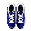 USA Star White And Blue Print Pattern White Low Top Sneakers-grizzshop