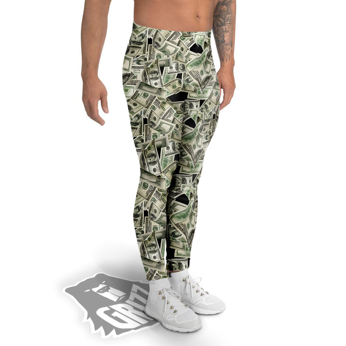 USD Flying Print Men's Leggings-grizzshop