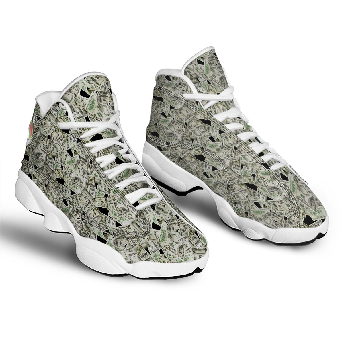 USD Flying Print White Basketball Shoes-grizzshop