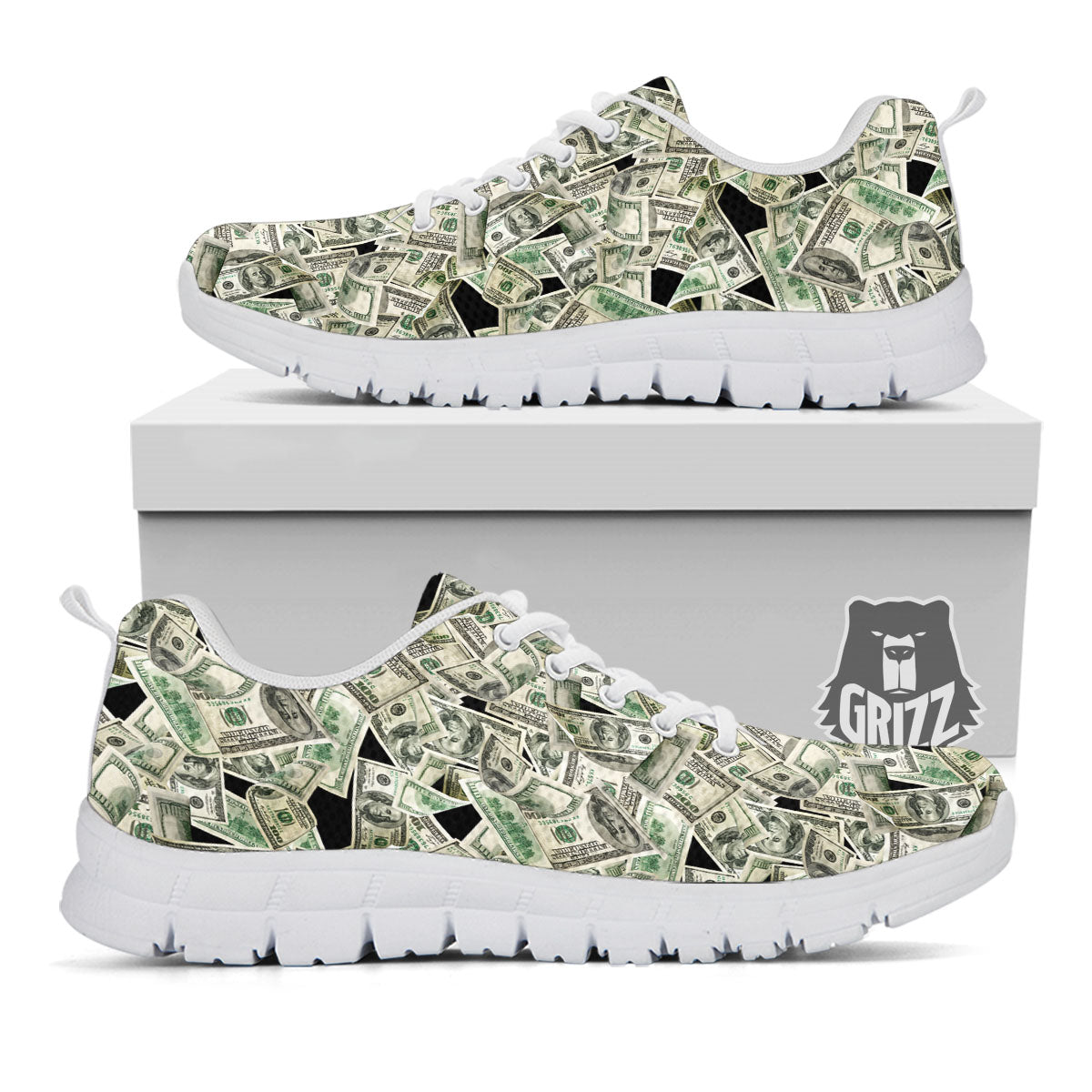USD Flying Print White Sneaker-grizzshop