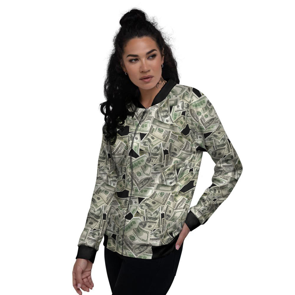 USD Flying Print Women's Bomber Jacket-grizzshop