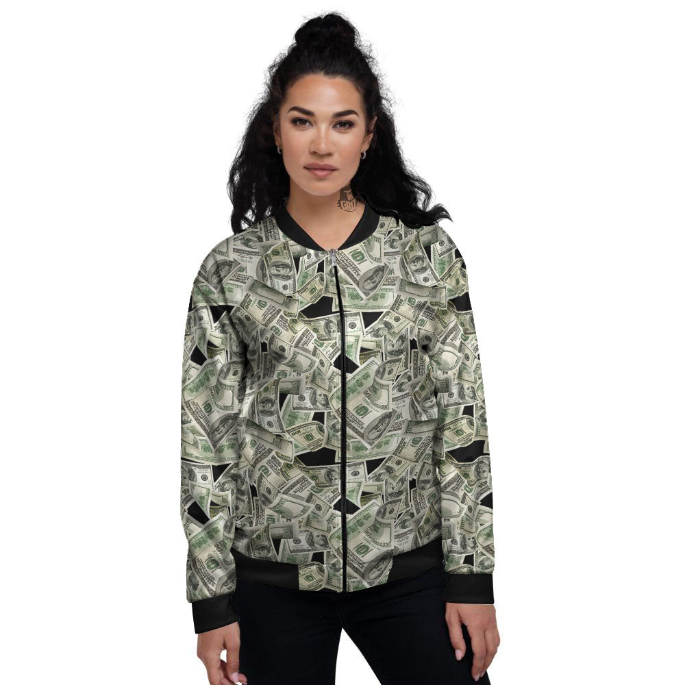 USD Flying Print Women's Bomber Jacket-grizzshop