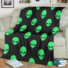 Ufo Alien Pattern Print Blanket-grizzshop