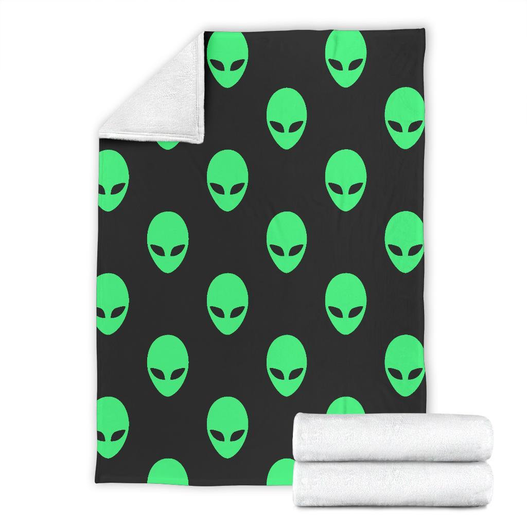 Ufo Alien Pattern Print Blanket-grizzshop