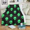 Ufo Alien Pattern Print Blanket-grizzshop