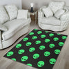 Ufo Alien Pattern Print Floor Mat-grizzshop