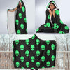 Ufo Alien Pattern Print Hooded Blanket-grizzshop