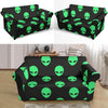 Ufo Alien Pattern Print Loveseat Cover-grizzshop