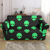 Ufo Alien Pattern Print Loveseat Cover-grizzshop