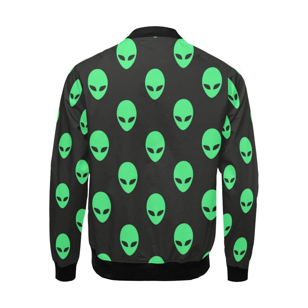 Ufo Alien Pattern Print Men's Bomber Jacket-grizzshop