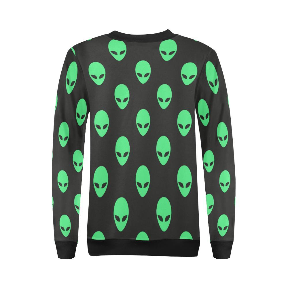 Ufo Alien Pattern Print Women's Sweatshirt-grizzshop